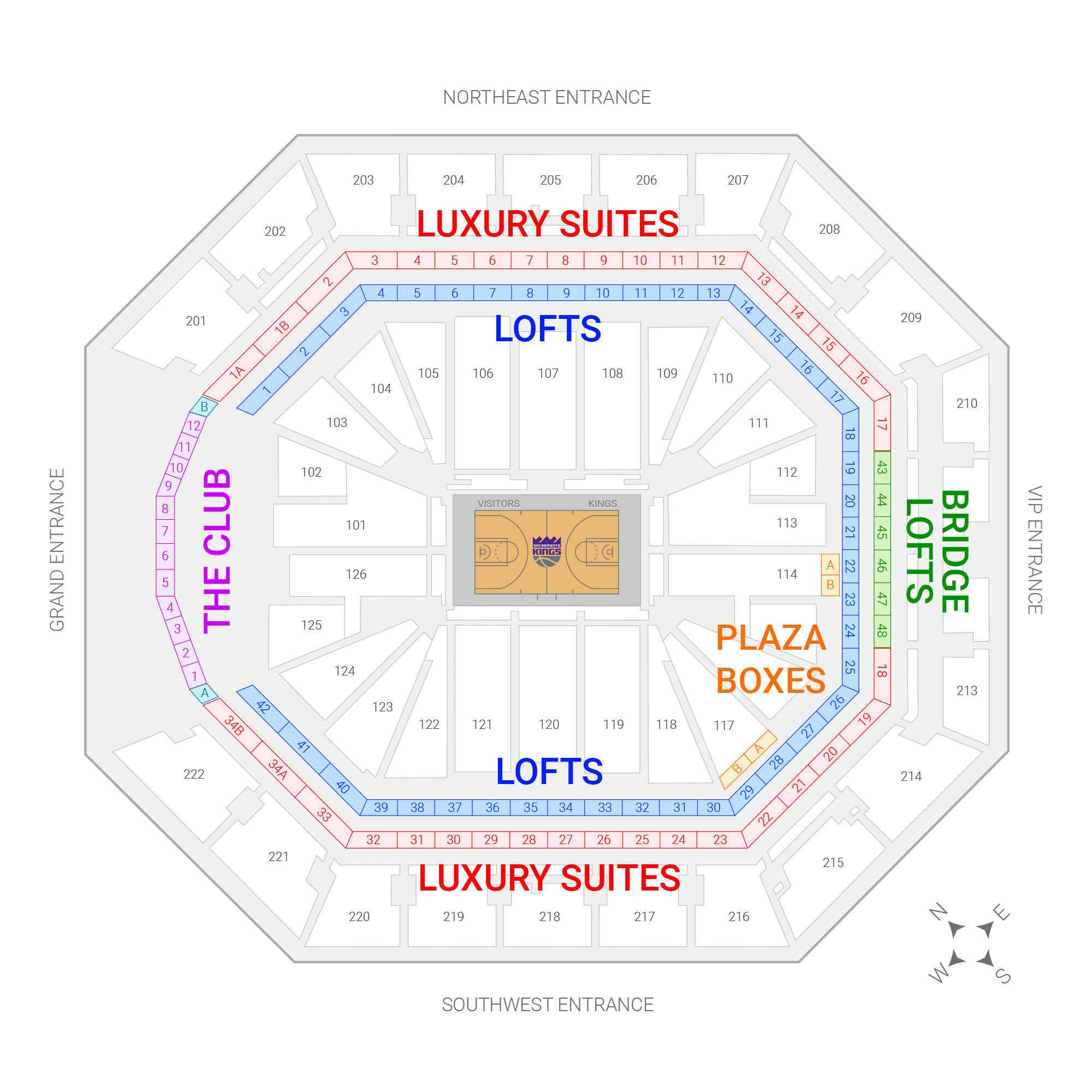 Map of Golden 1 Center